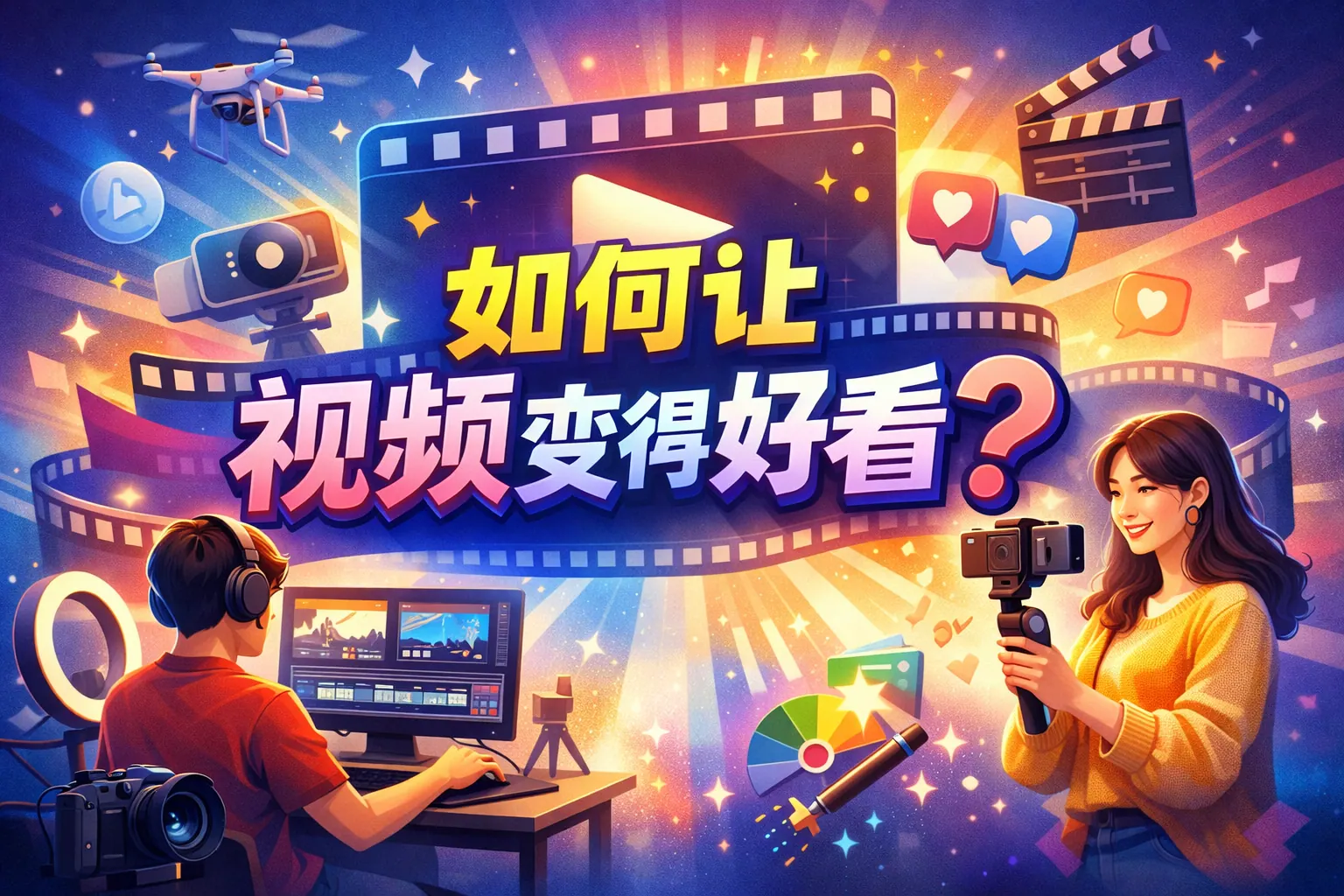 ppt里的视频如何变得好看