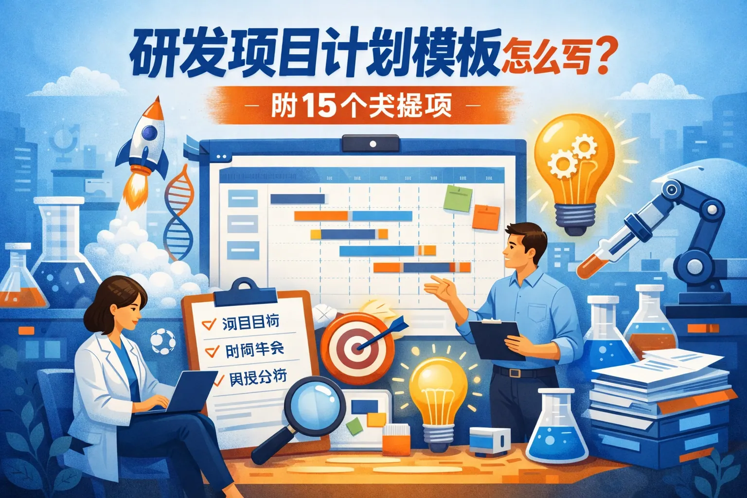 研发项目计划模板怎么写?附15个关键项