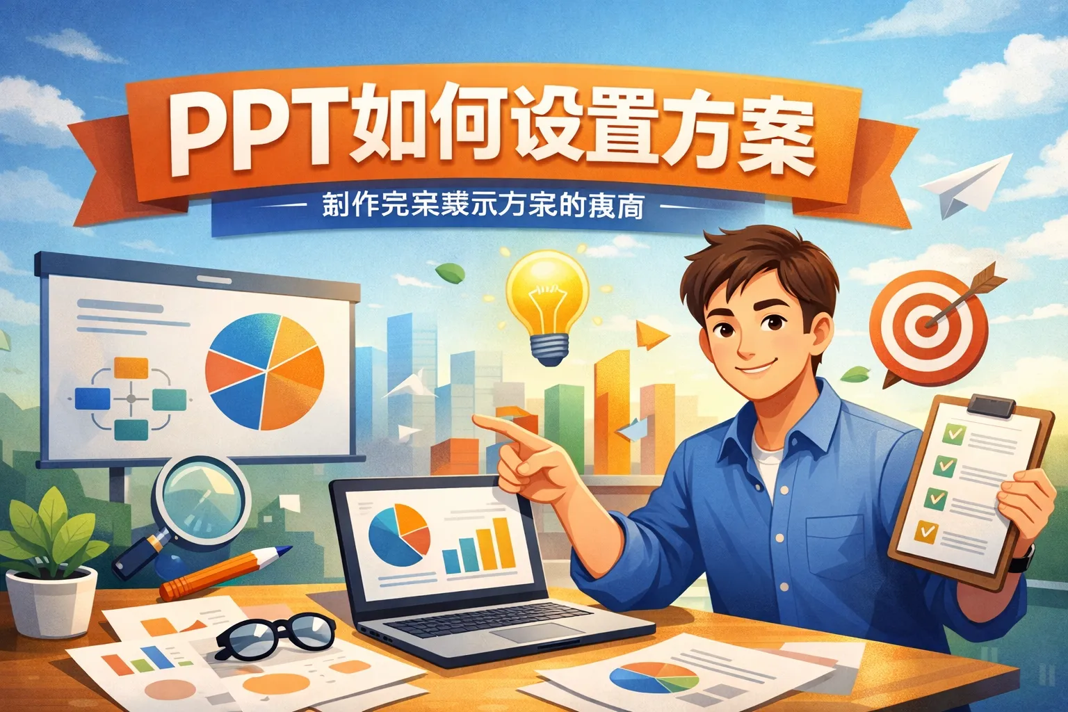 ppt如何设置方案