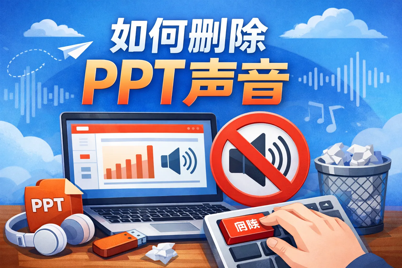如何删除ppt声音