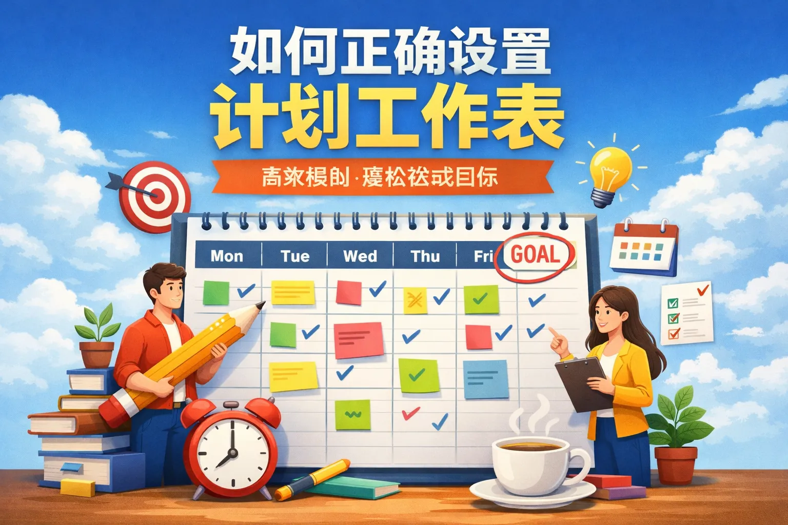 如何正确设置计划工作表