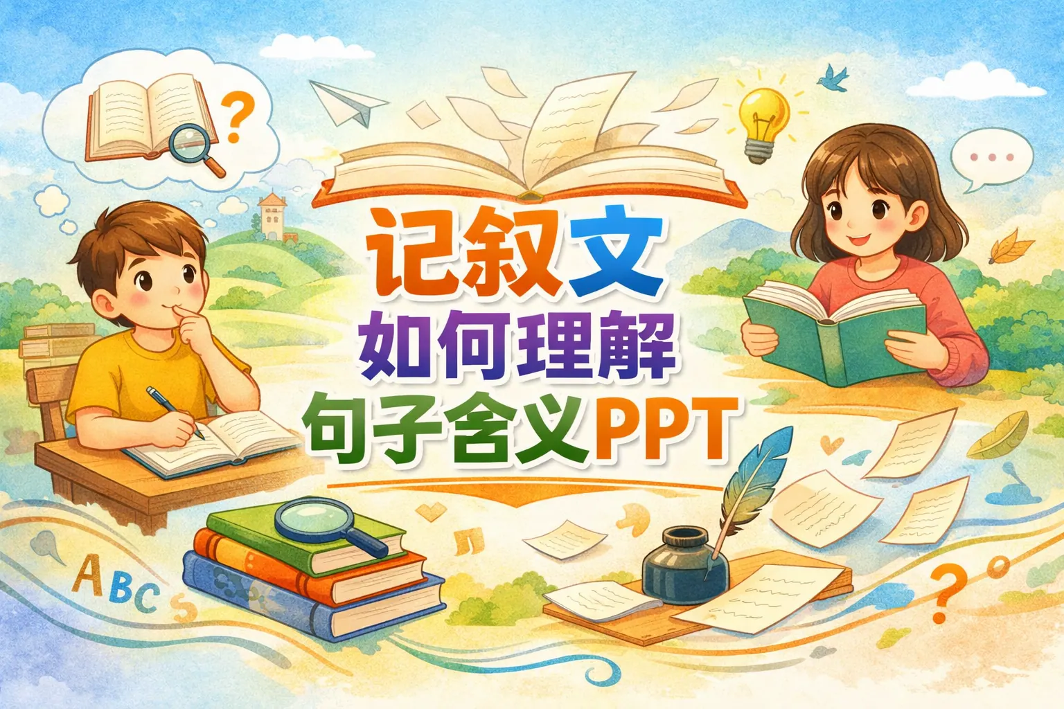 记叙文如何理解句子含义ppt