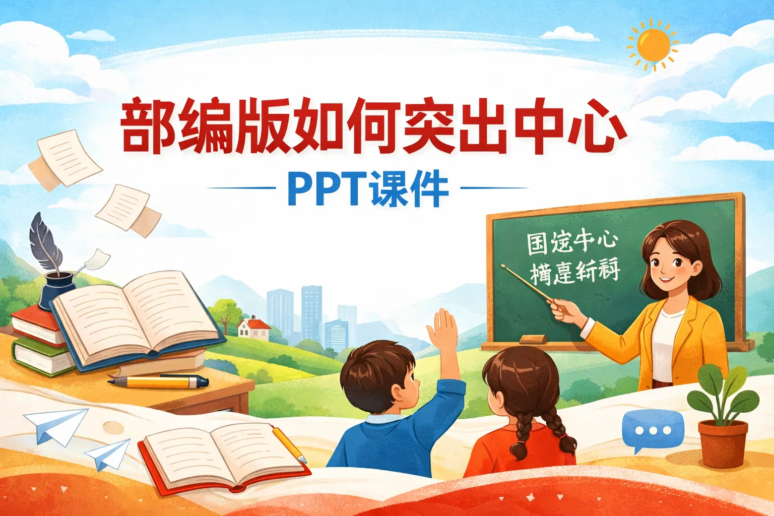 部编版如何突出中心ppt课件