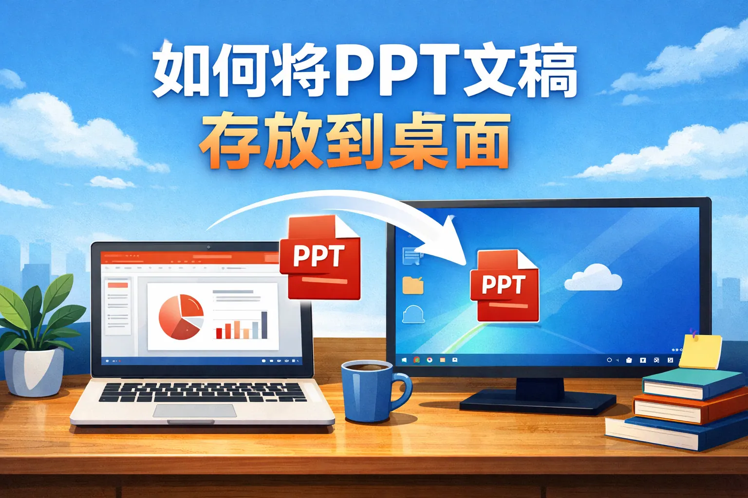 如何将ppt文稿存放到桌面