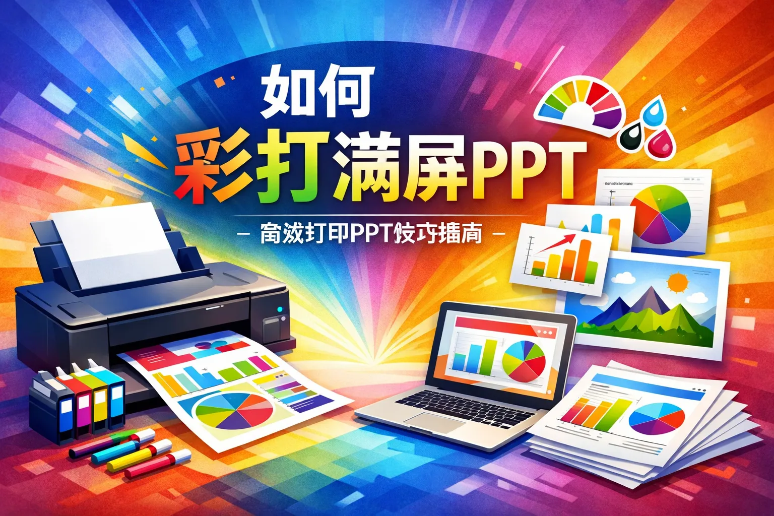 如何彩打满屏ppt