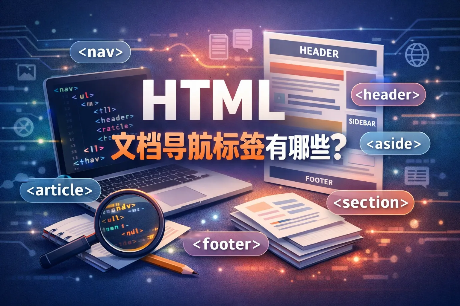 html文档导航标签有哪些