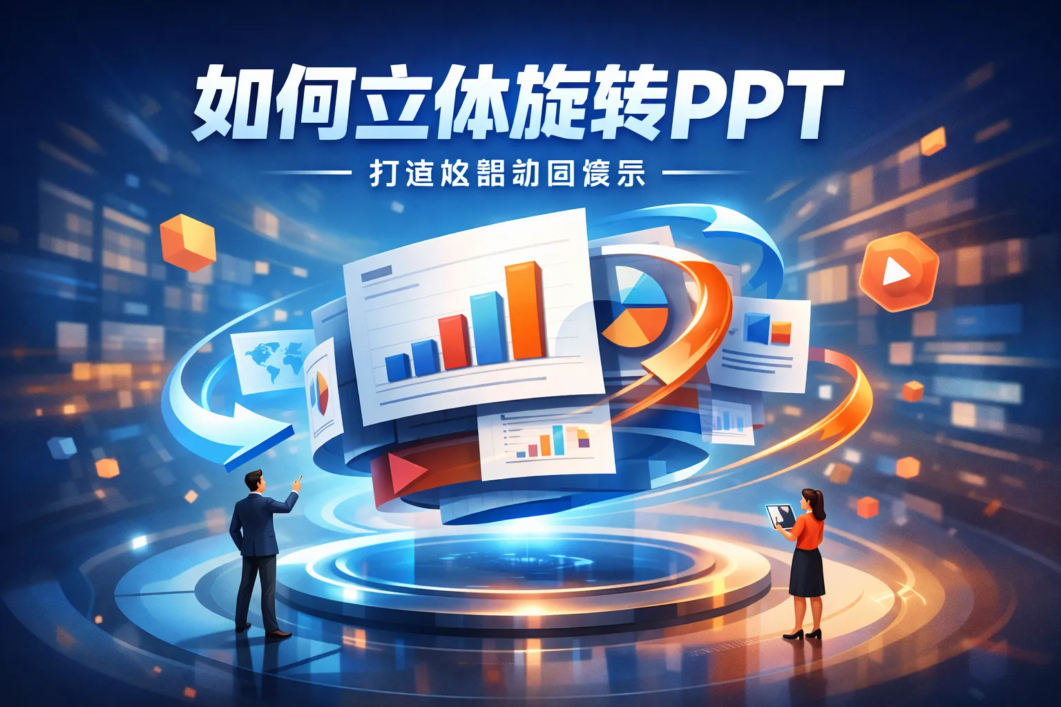 如何立体旋转ppt