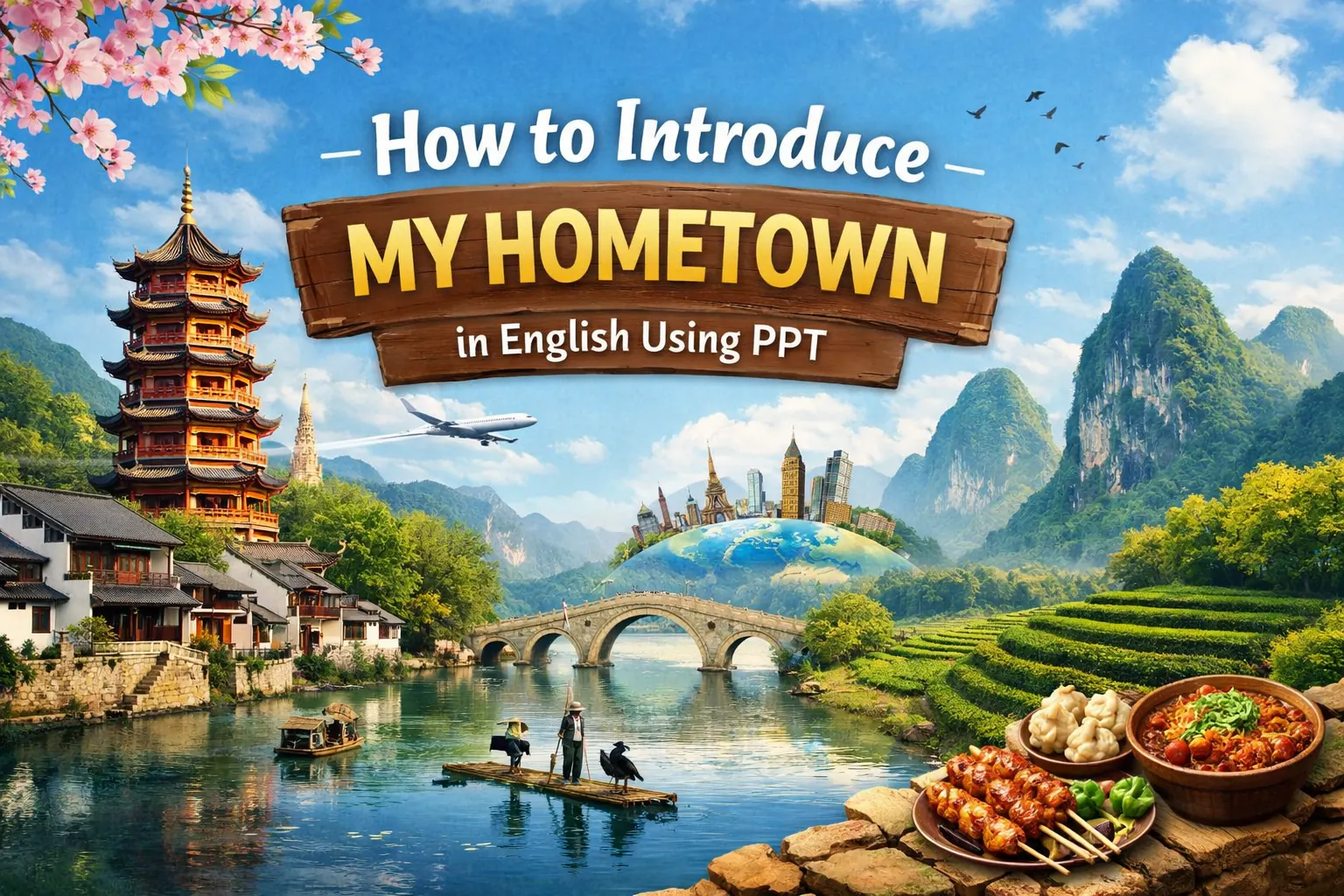 如何用ppt介绍家乡英语版