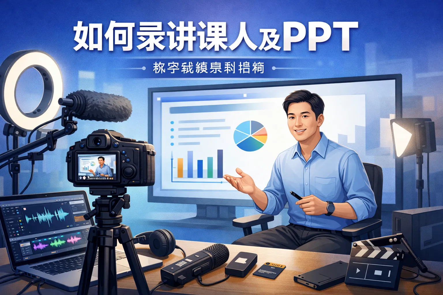 如何录讲课人及PPT