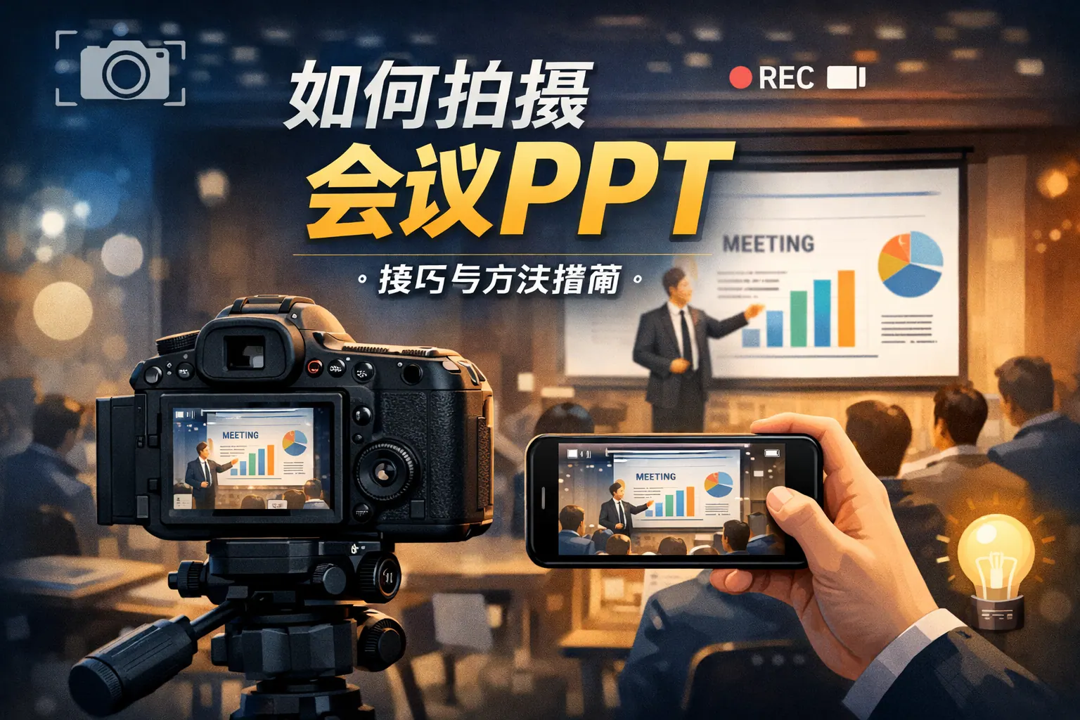 如何拍摄会议ppt