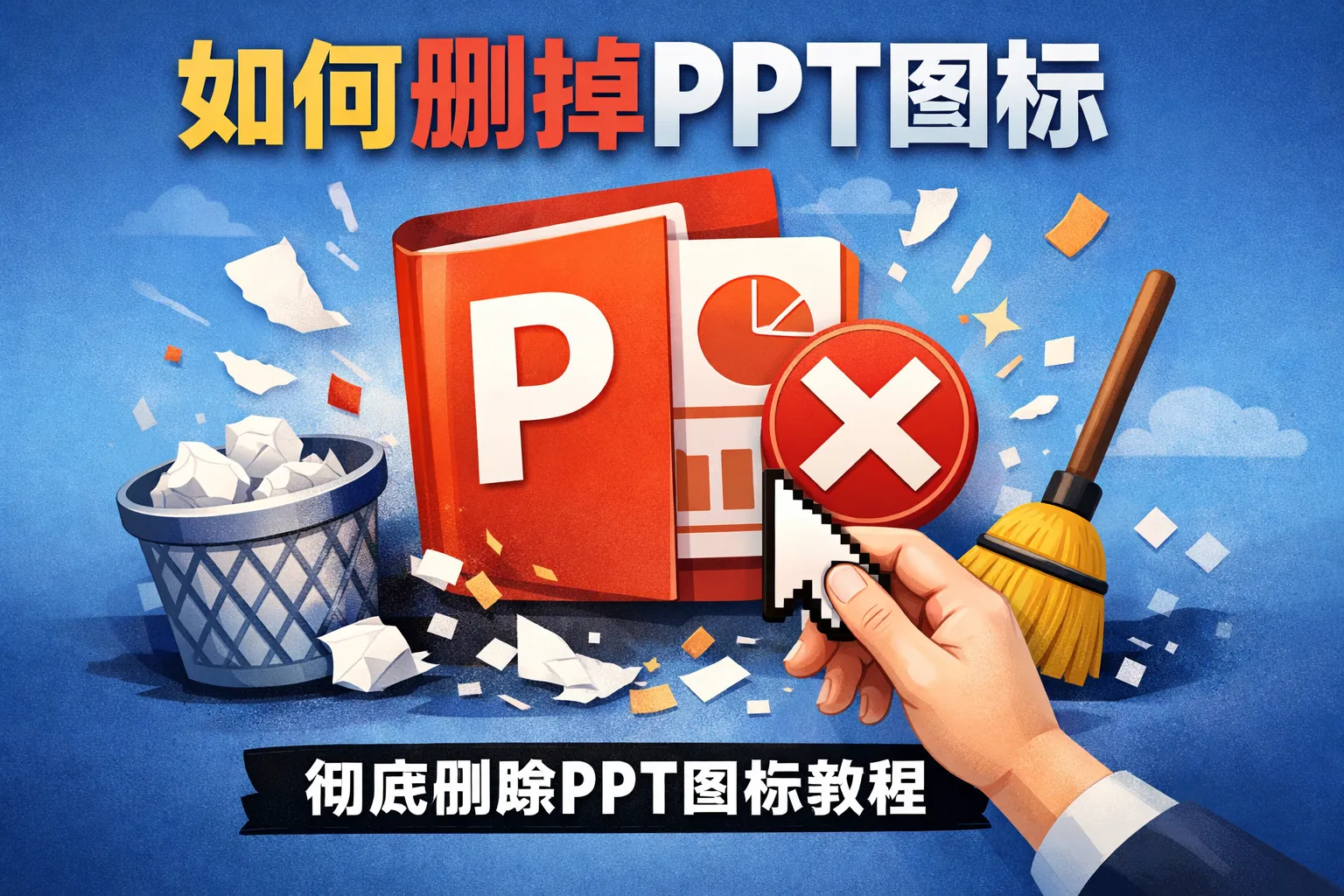 如何删掉ppt图标