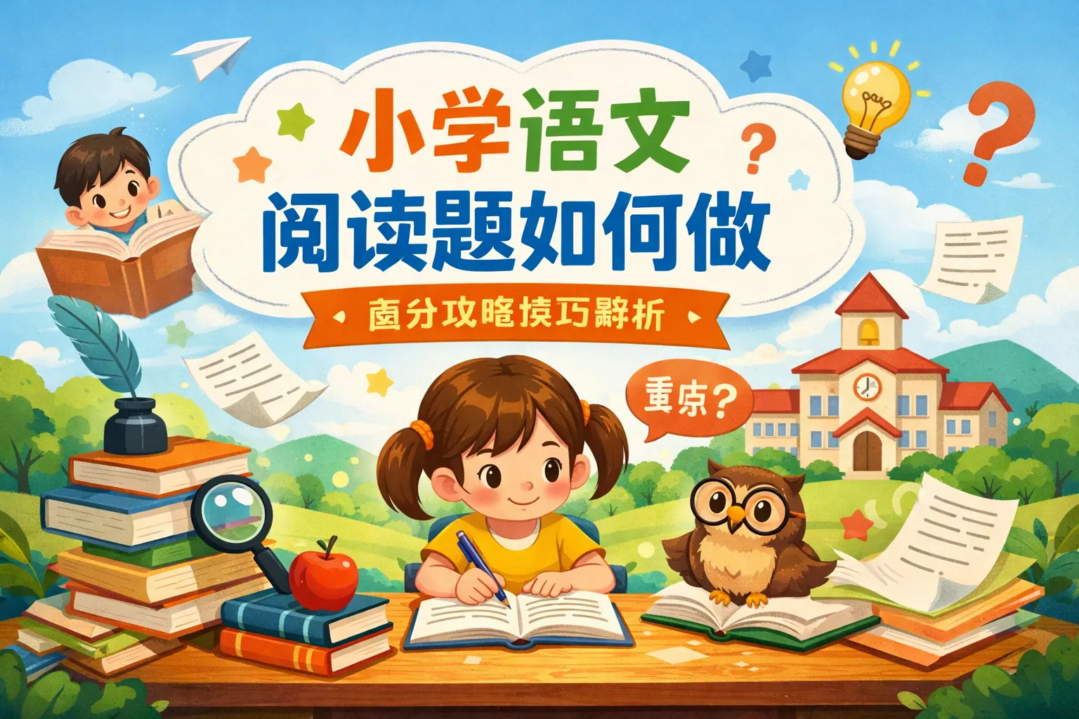小学语文阅读题如何做 ppt