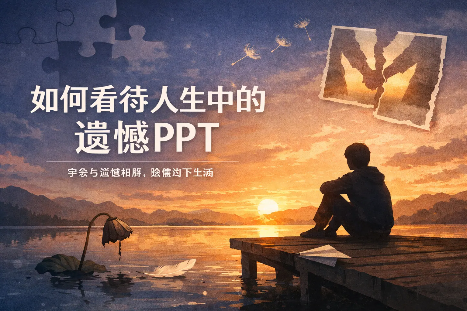 如何看待人生中的遗憾ppt