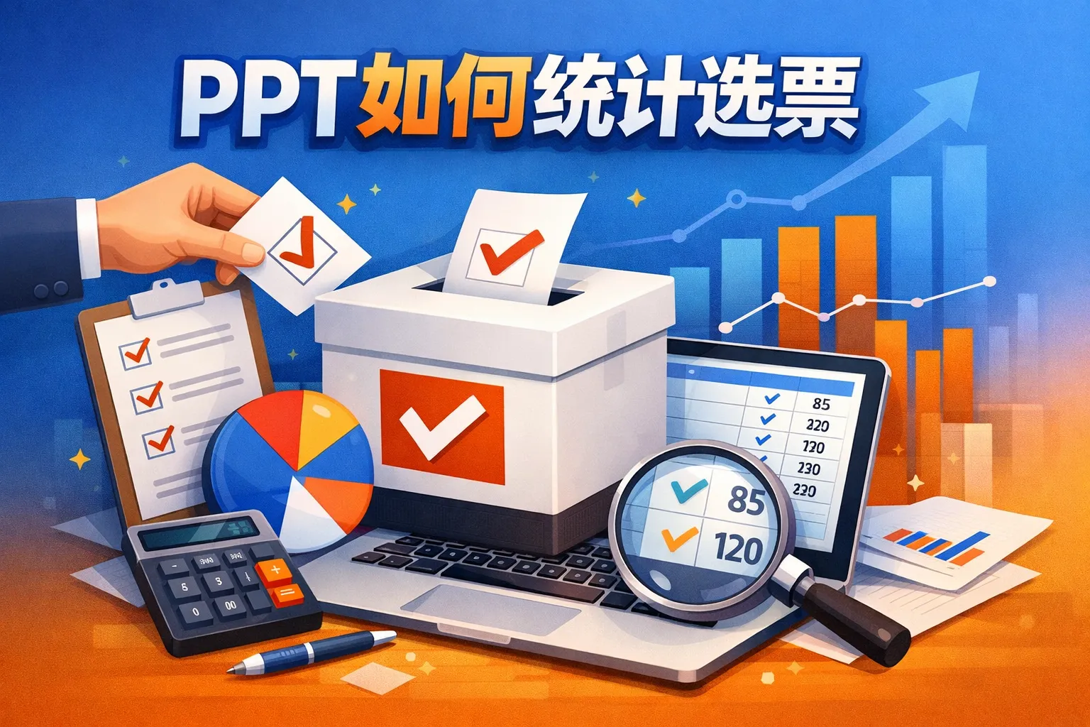ppt如何统计选票