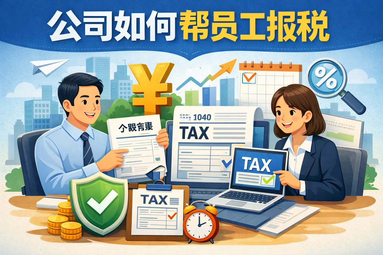 公司如何帮员工报税