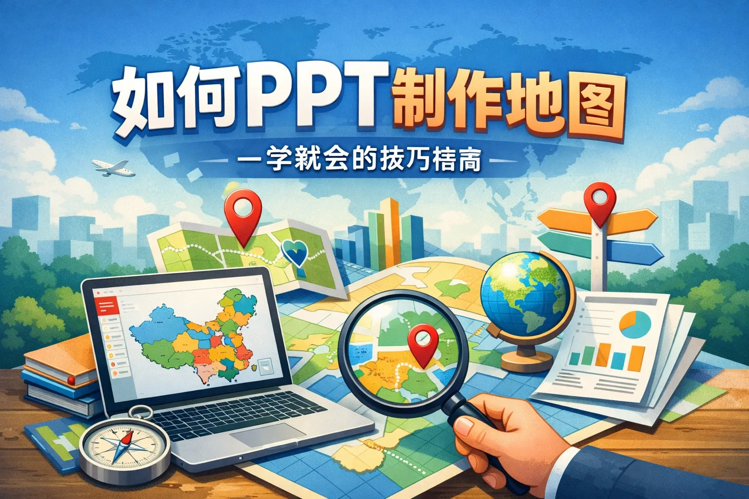 如何PPT制作地图
