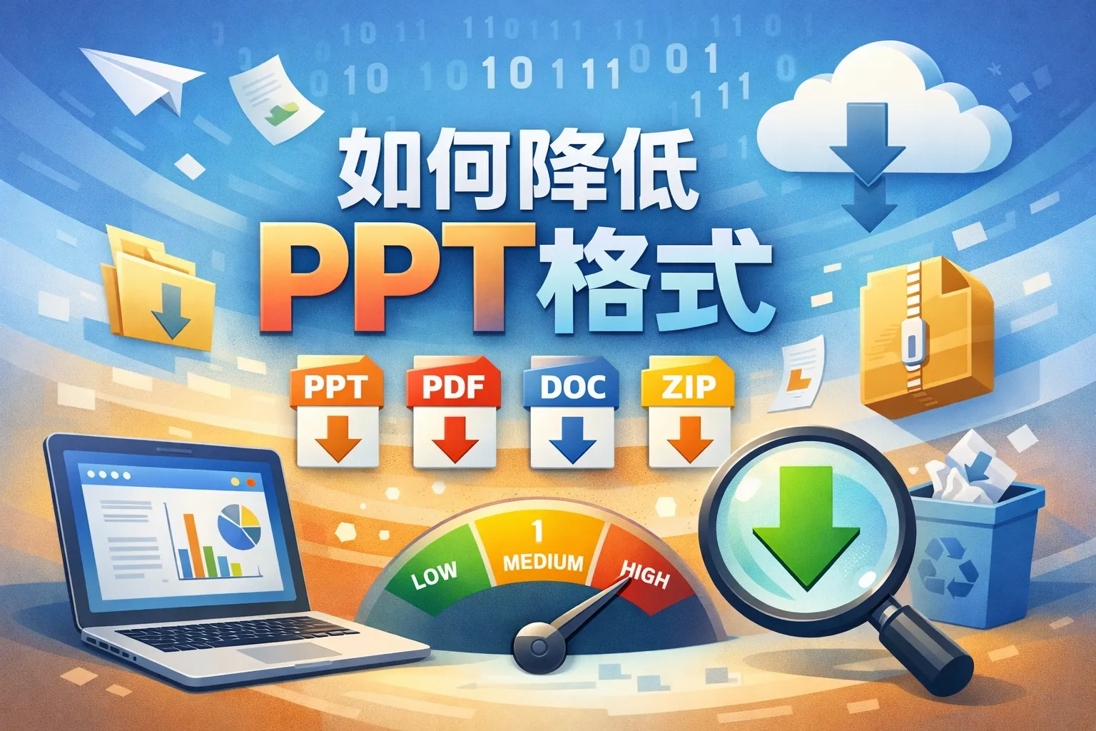 如何降低ppt格式