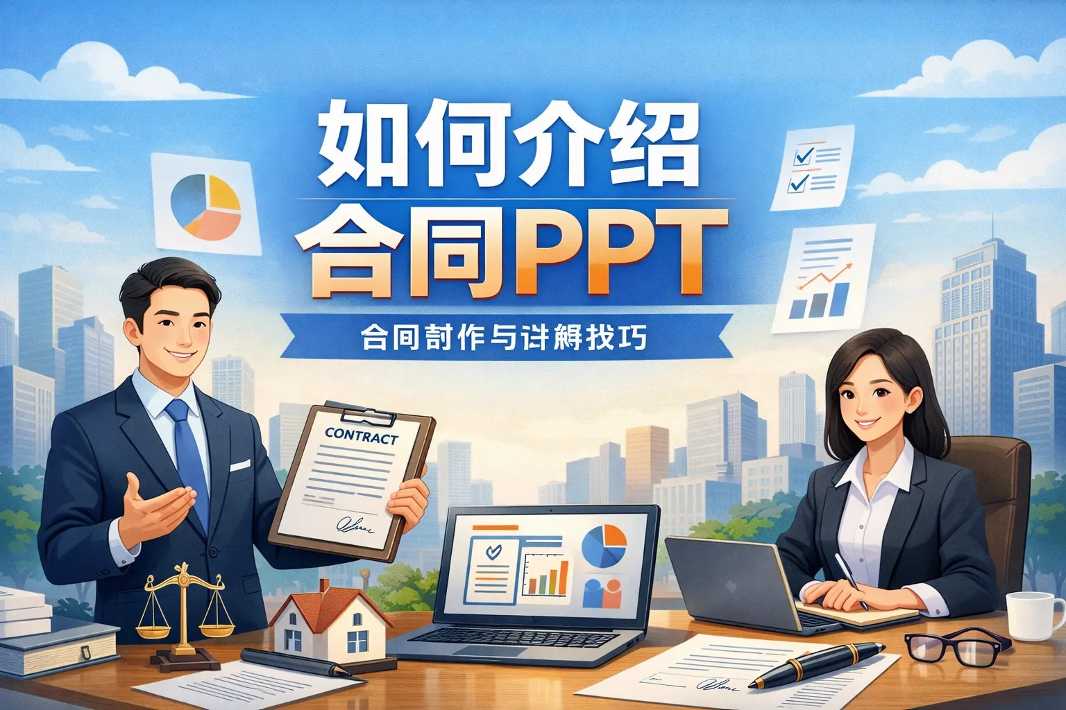 如何介绍合同ppt