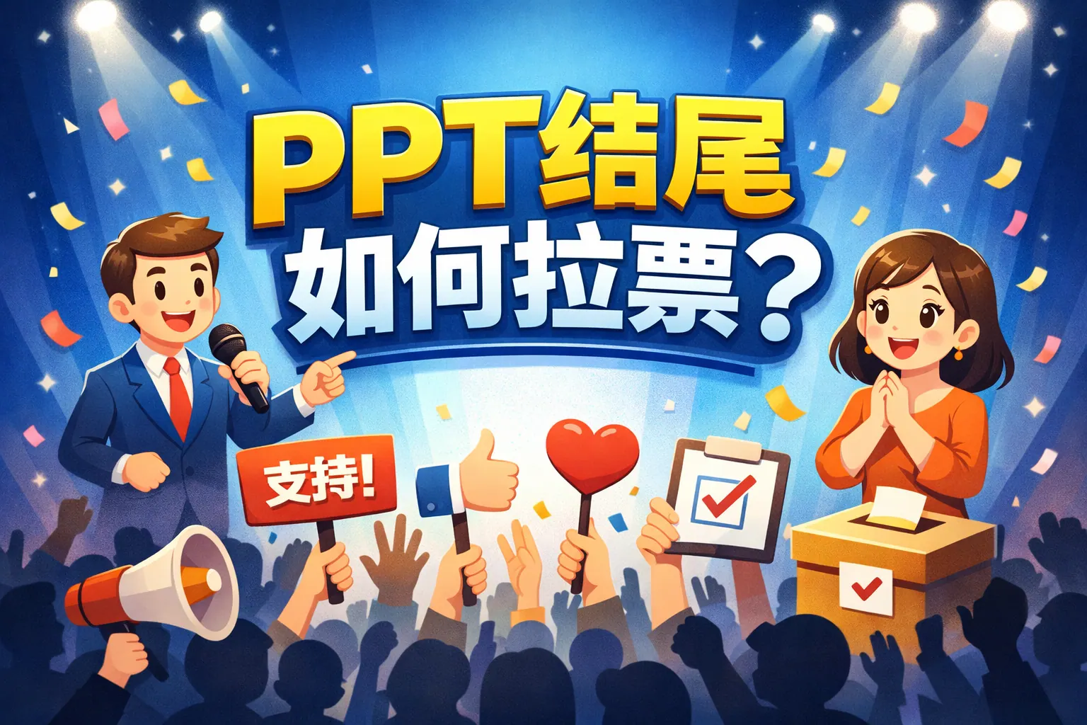 ppt结尾如何拉票
