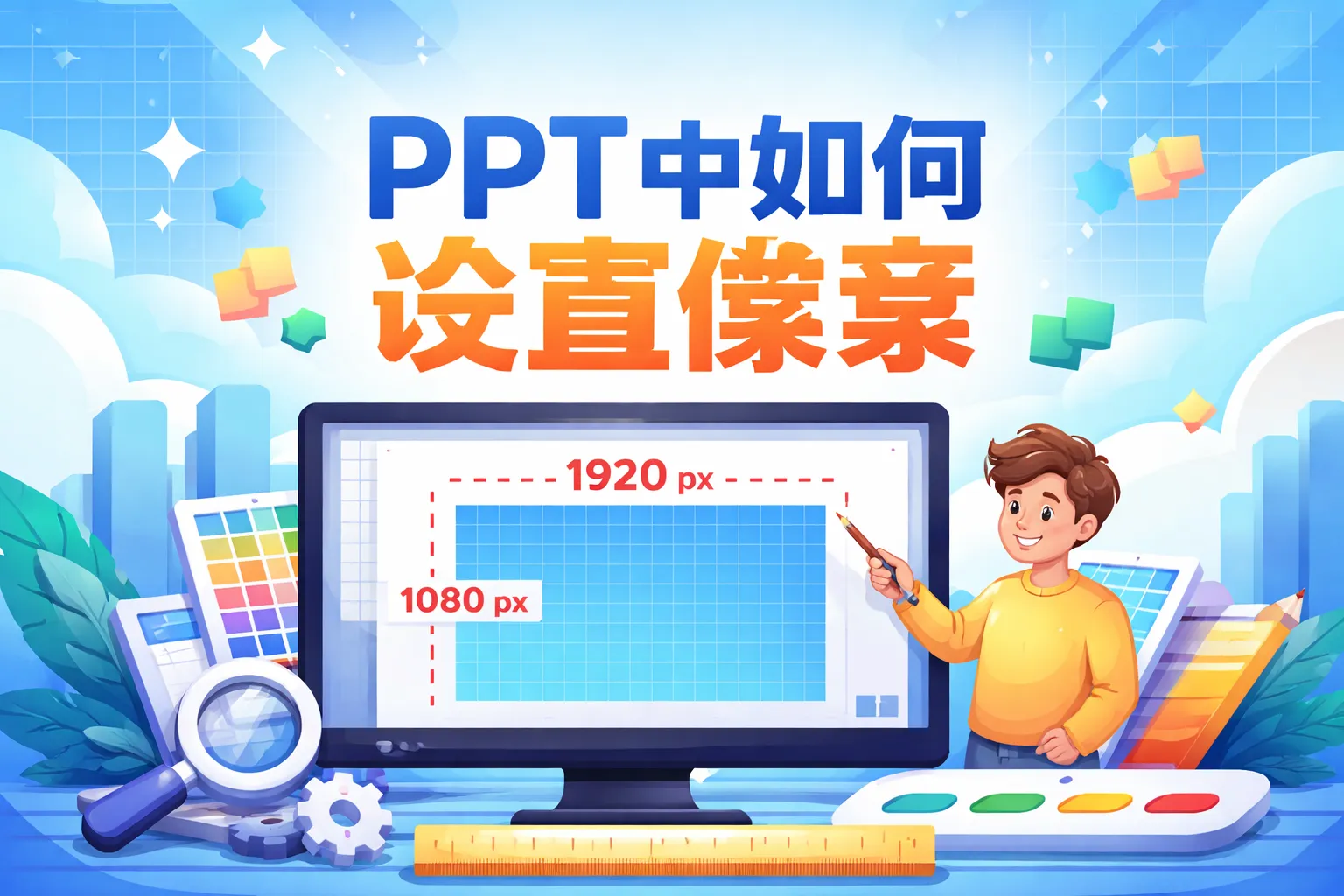 ppt中如何设ppt的像素