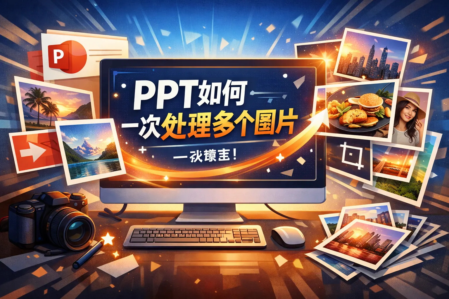 ppt如何一次处理多个图片