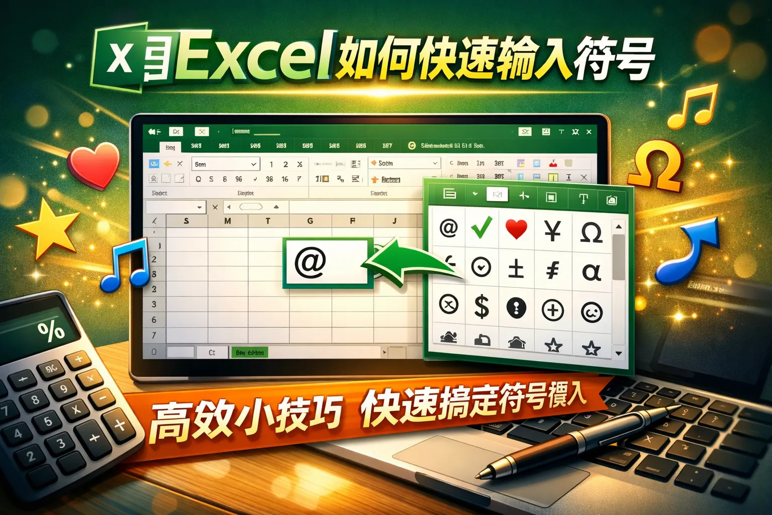 在excel如何快速输入符号