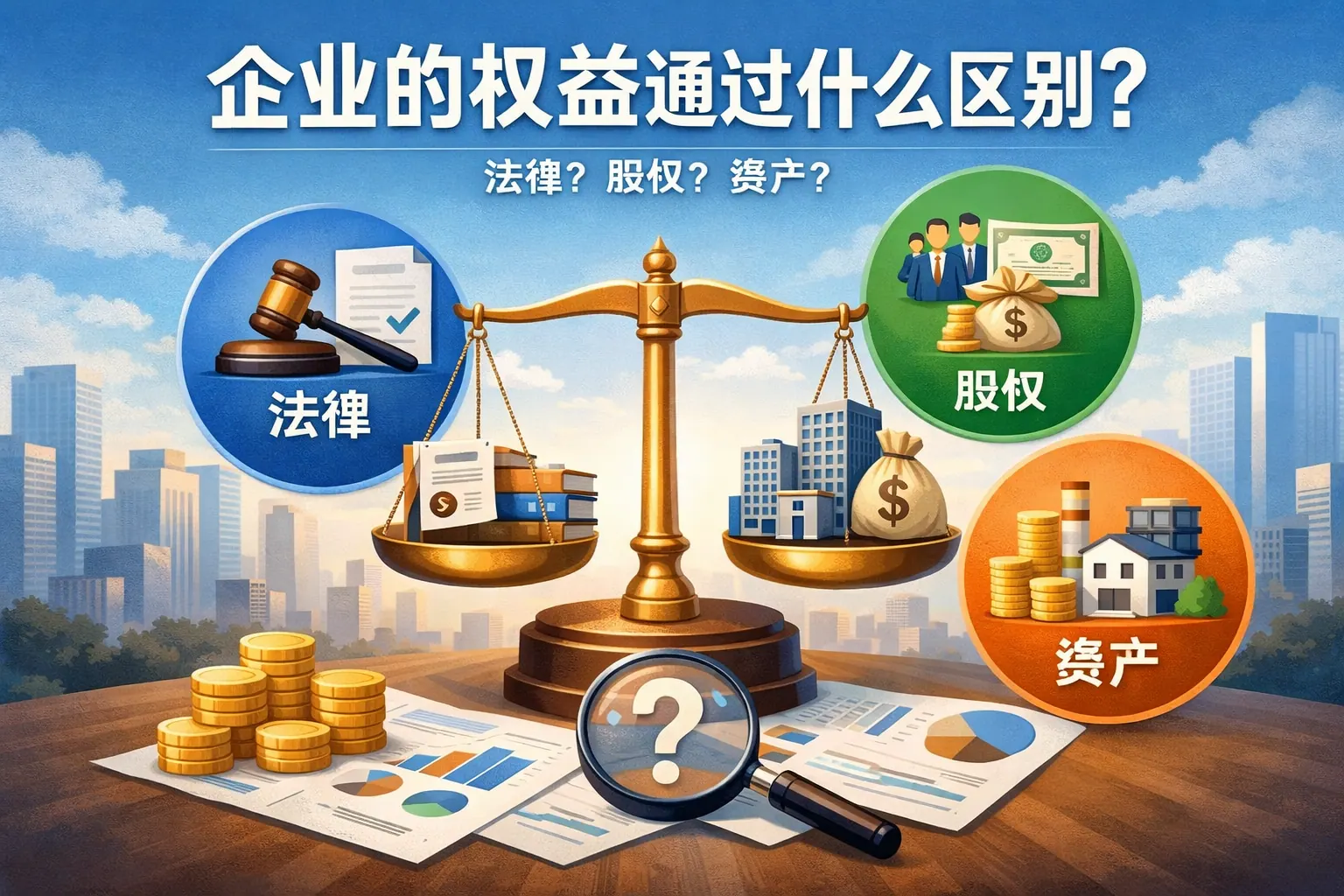 企业的权益通过什么区别