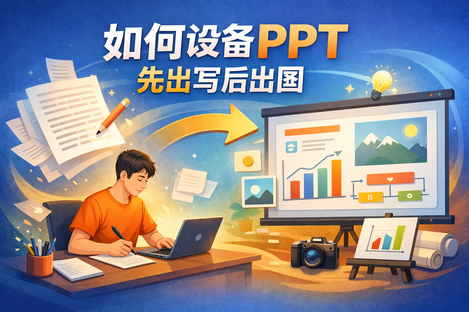 如何设备ppt先出写后出图