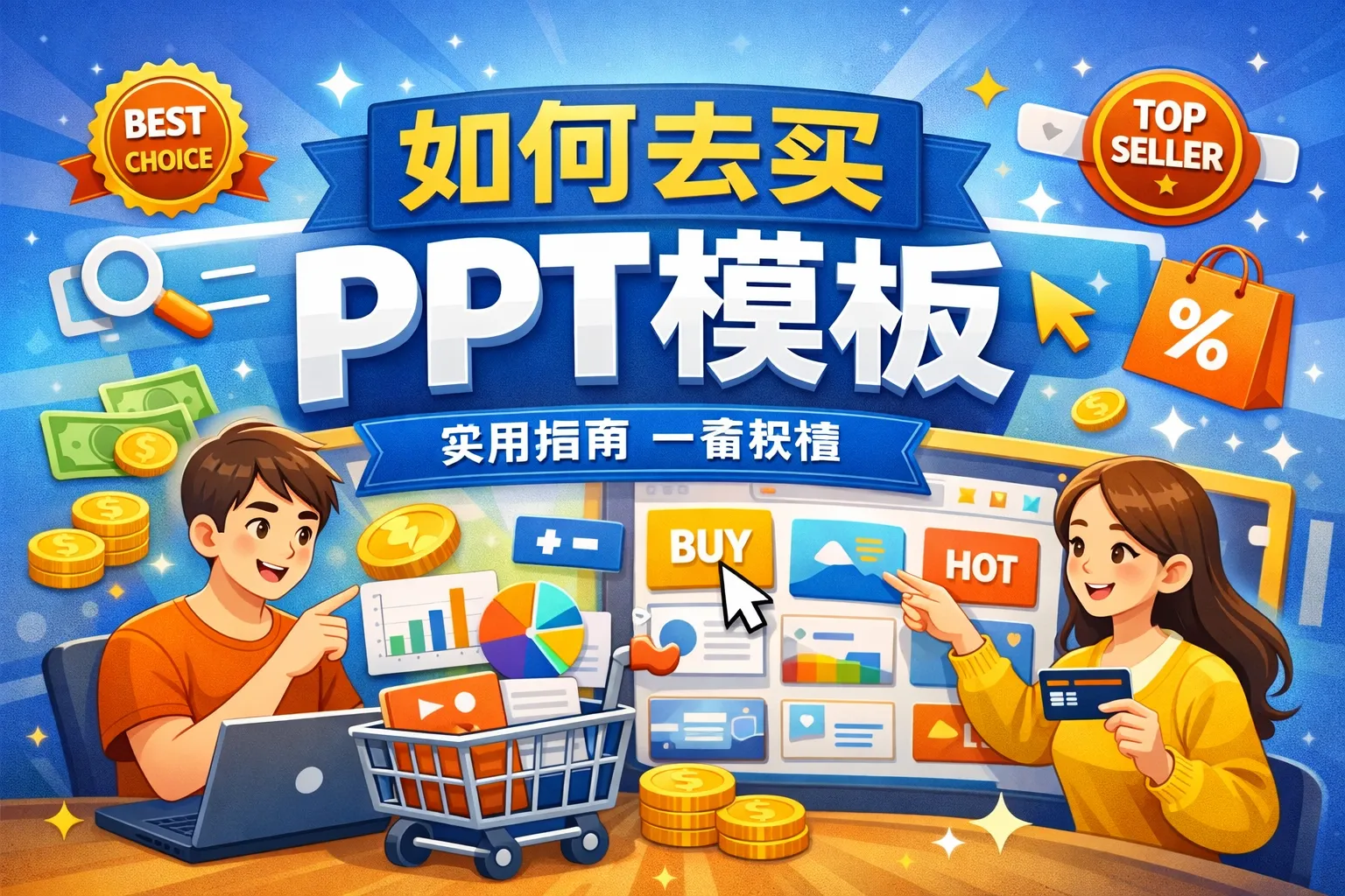 如何去买PPT模板
