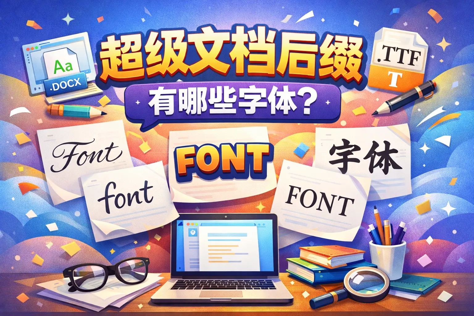 超级文档后缀有哪些字体