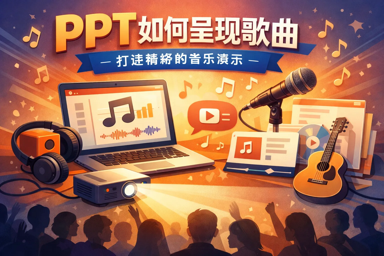 ppt如何呈现歌曲