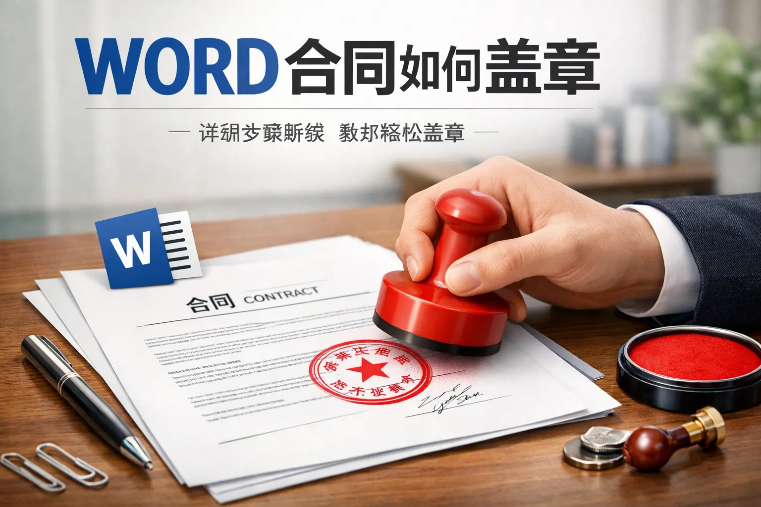 word合同如何盖章