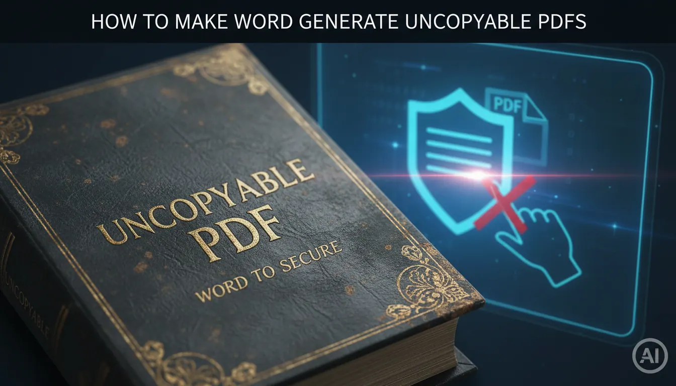 如何让word生成不可复制的pdf