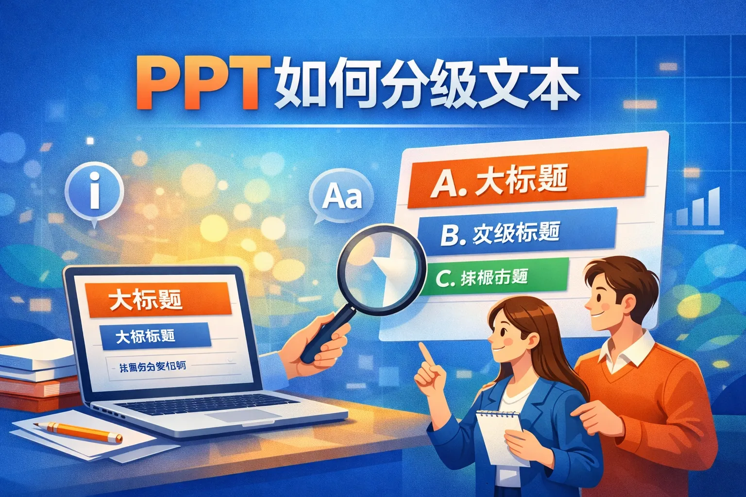 ppt如何分级文本