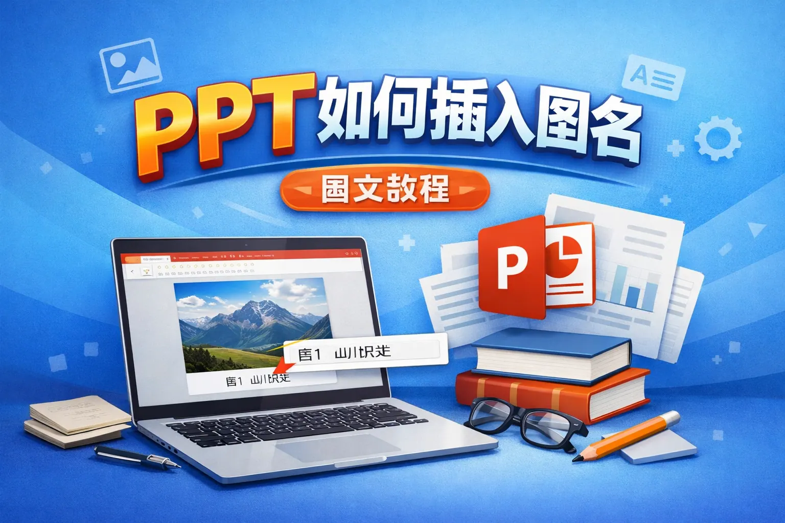 ppt如何插入图名
