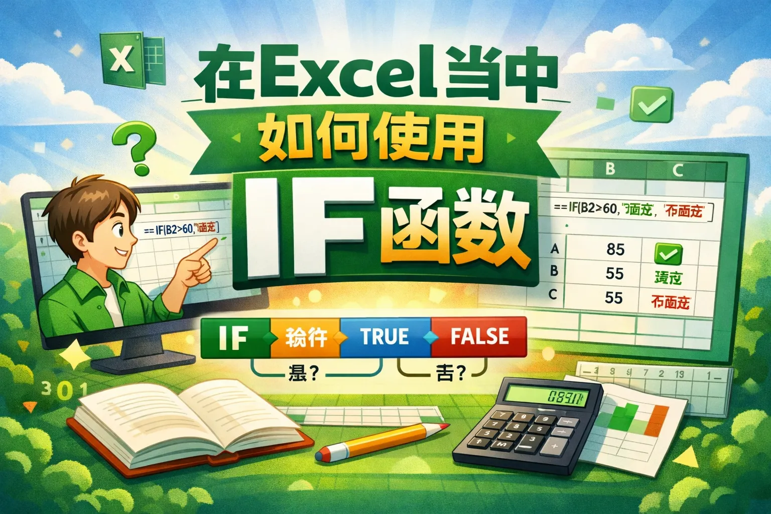 在excel当中如何使用if函数