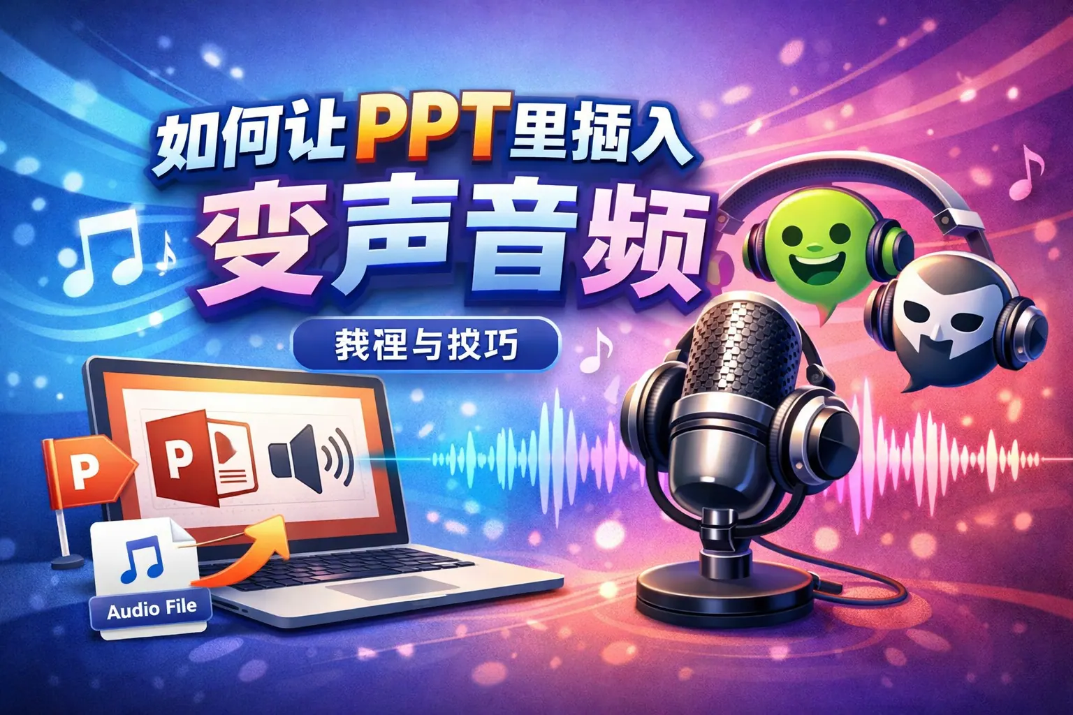 如何让ppt里插入变声音频