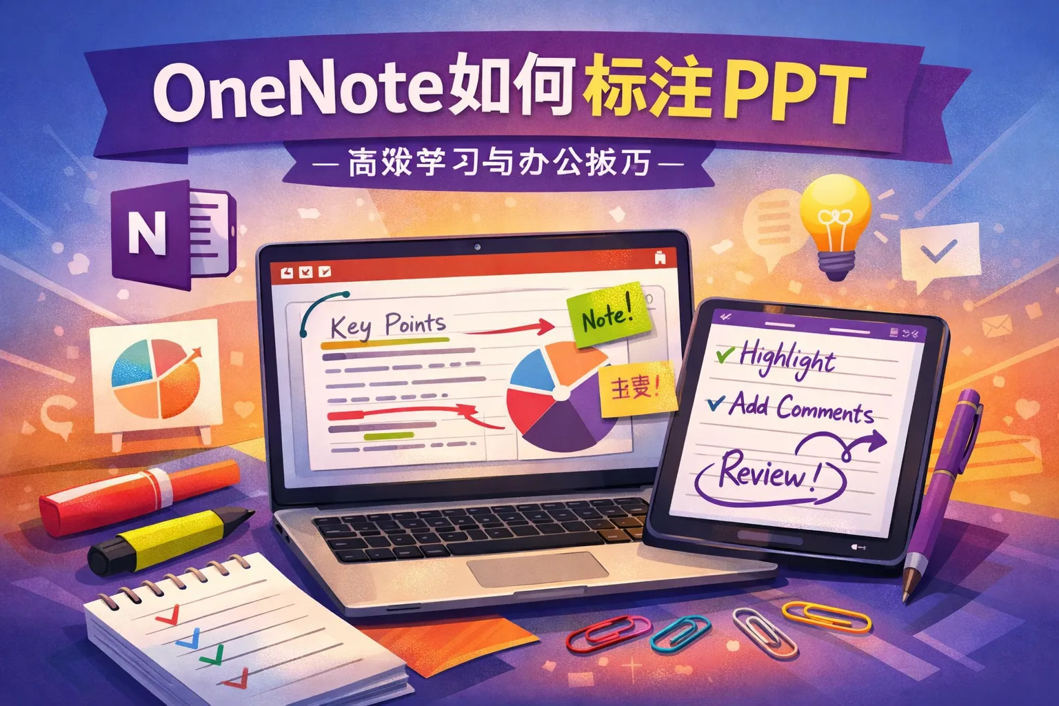onenote如何标注ppt