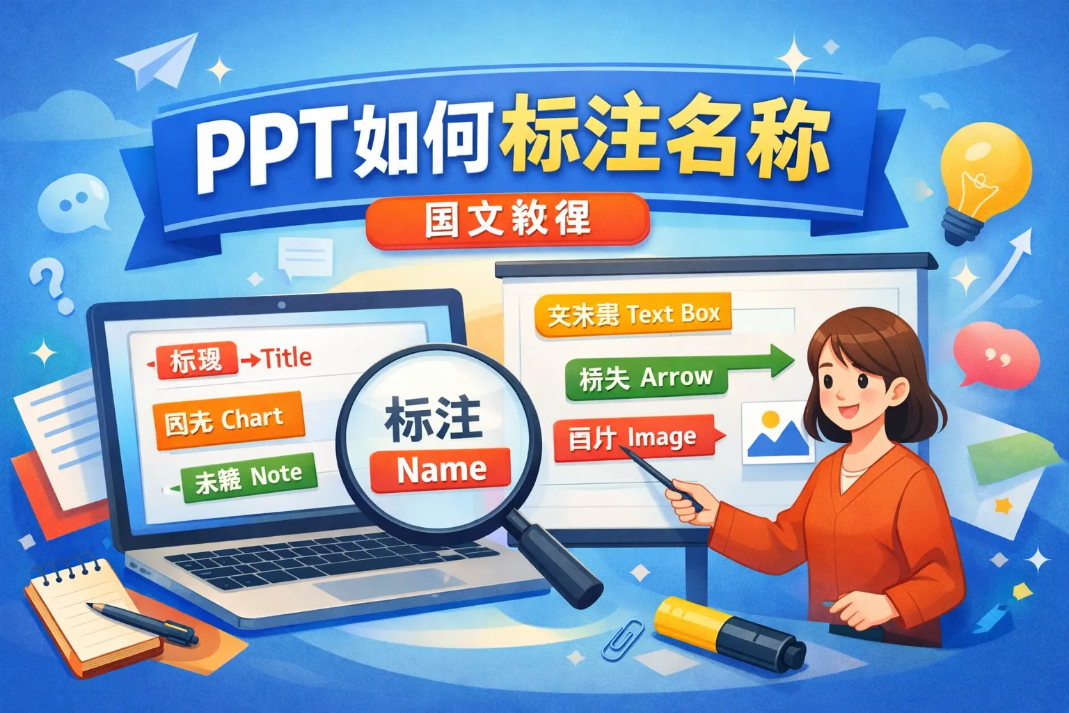 ppt如何标注名称