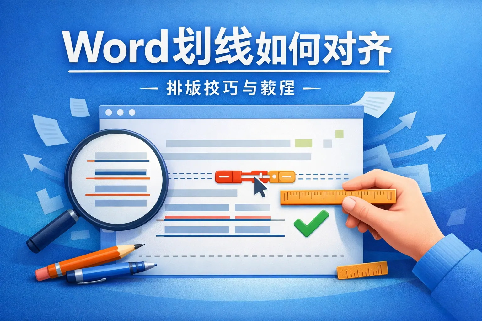 word划线如何对齐