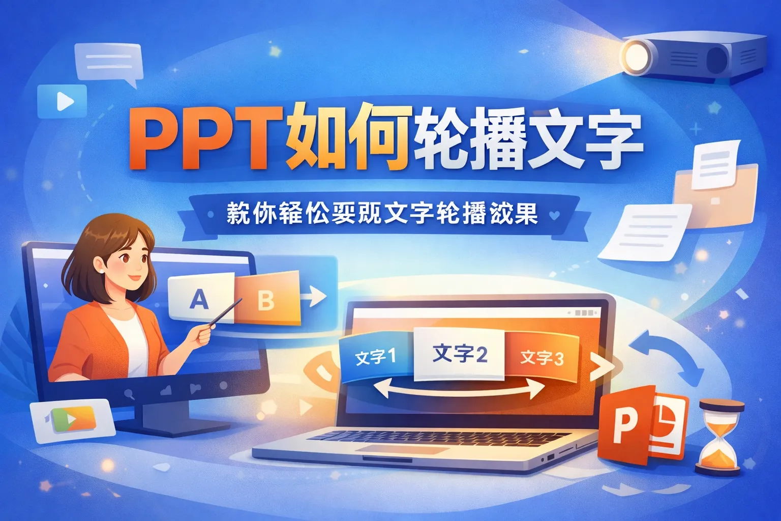 ppt如何轮播文字