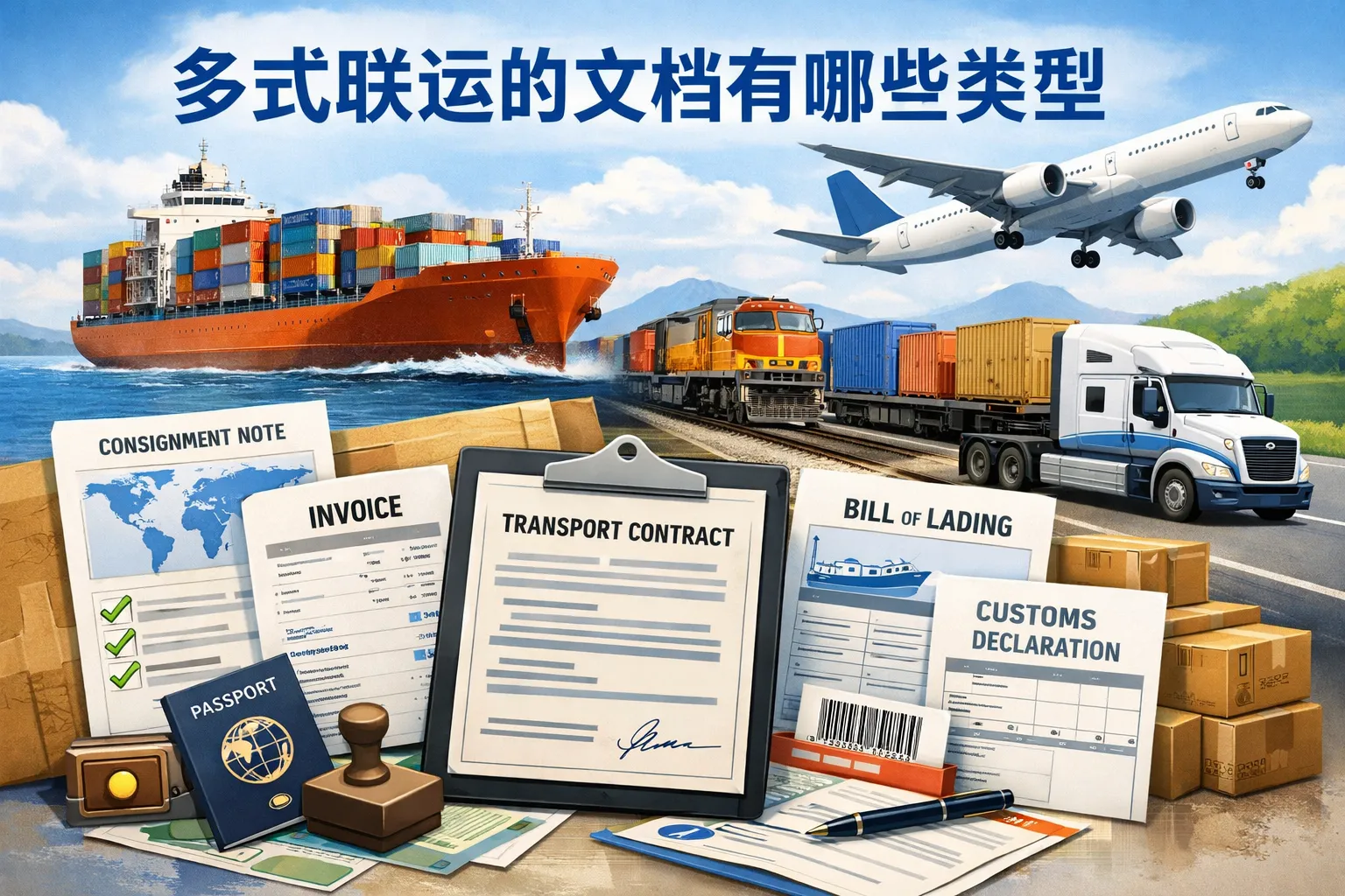多式联运的文档有哪些类型
