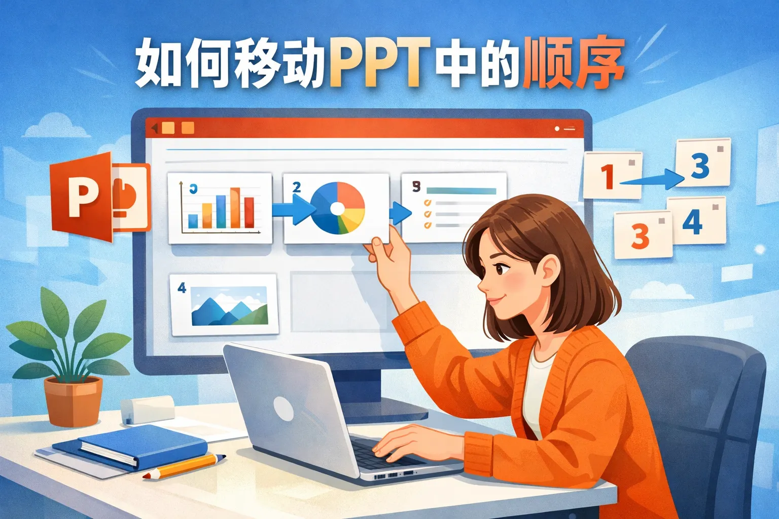 如何移动ppt中的顺序
