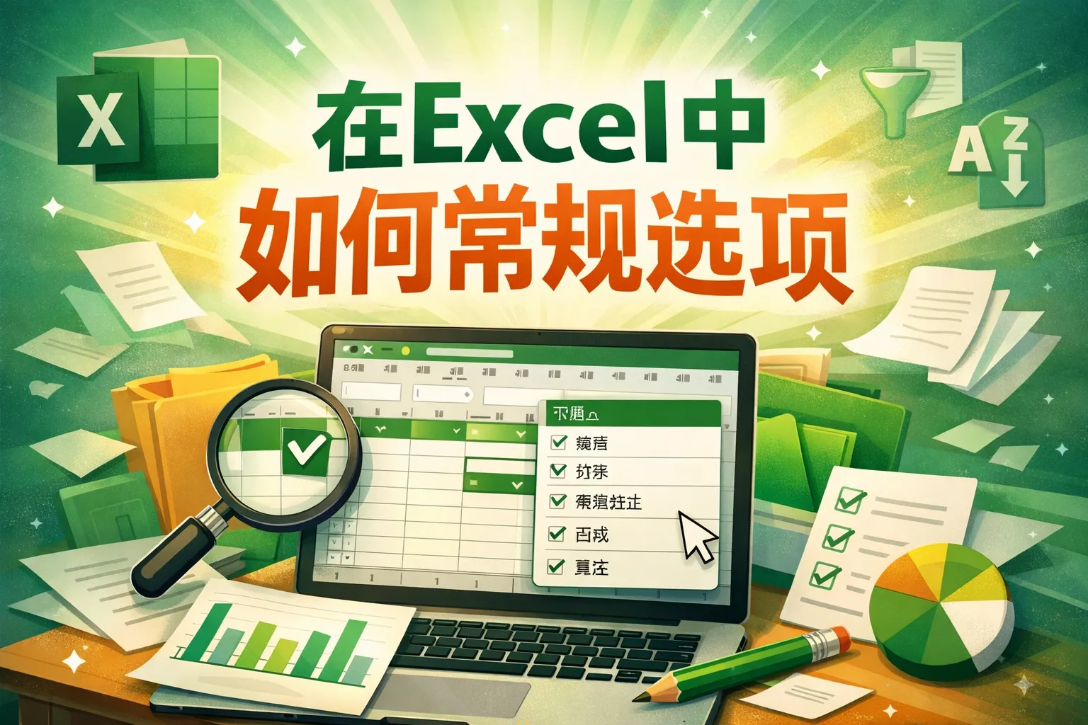 在excel中如何常规选项