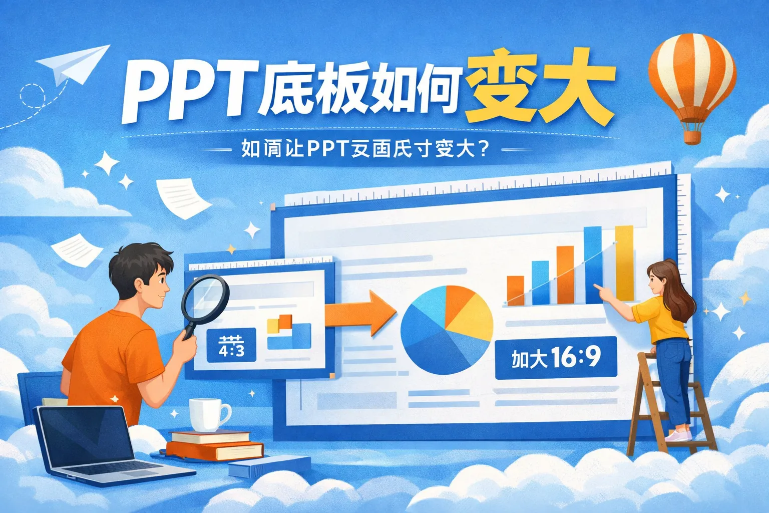 ppt底板如何变大