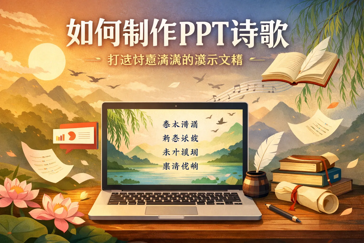 如何制作ppt诗歌