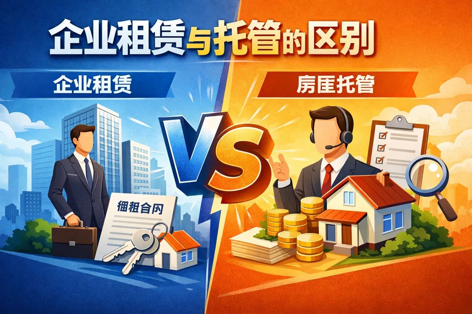 企业租赁与托管的区别