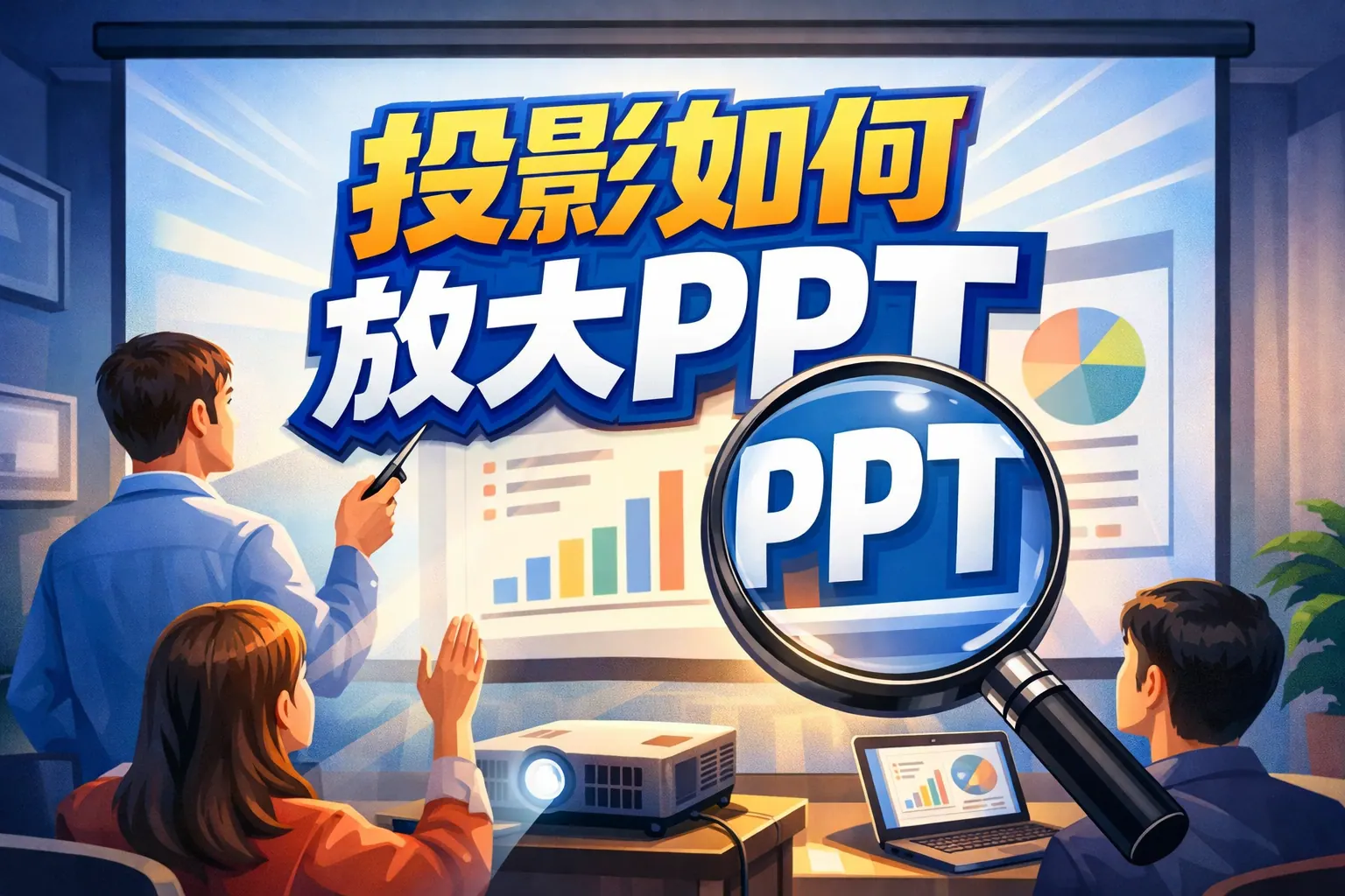 投影如何放大PPT