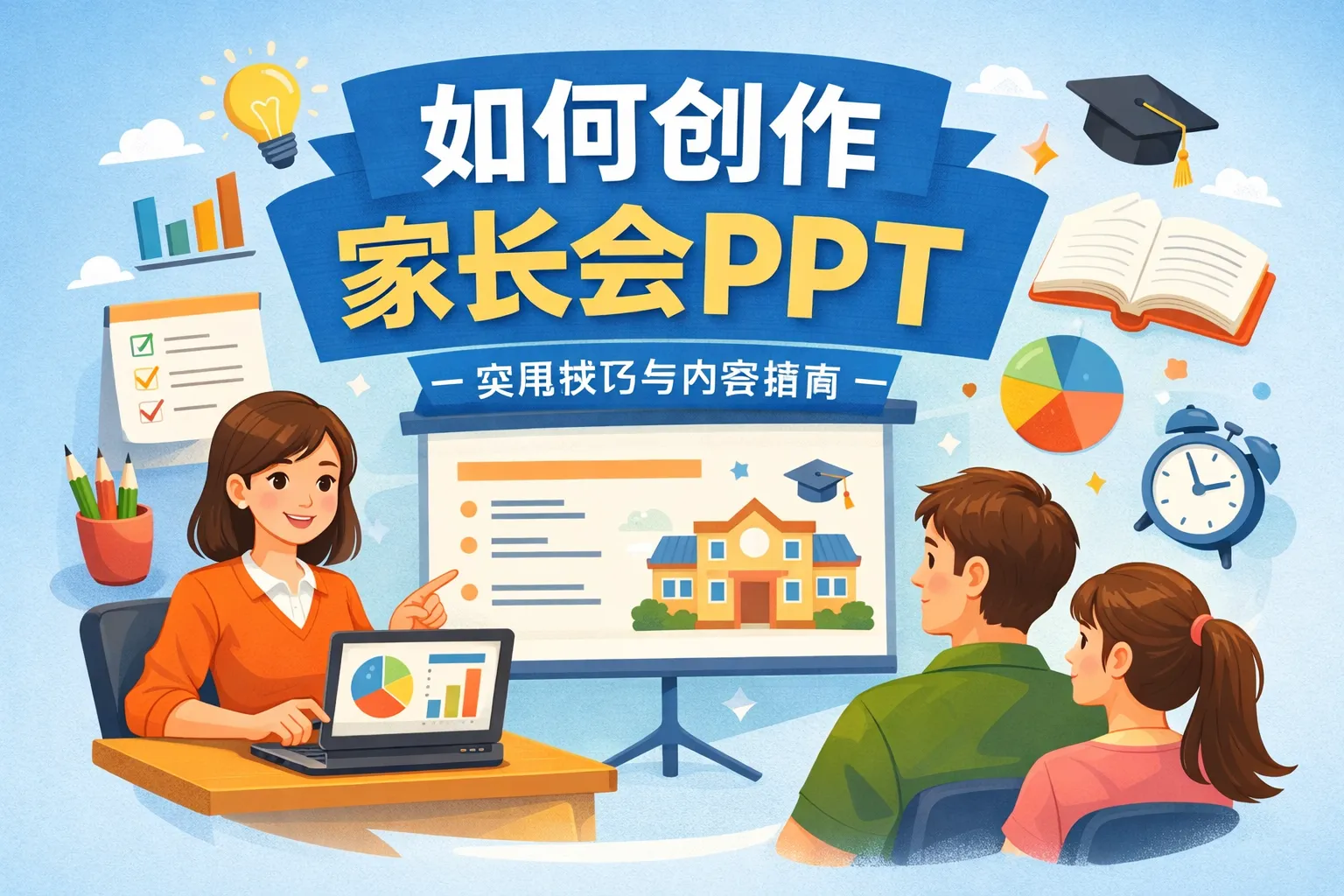 如何创作家长会ppt