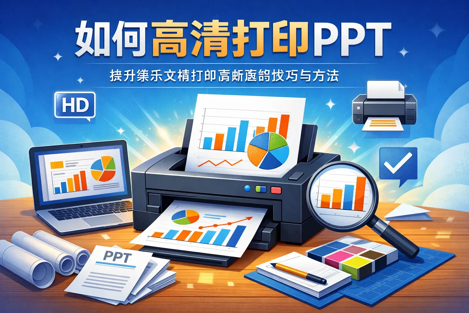 如何高清打印ppt